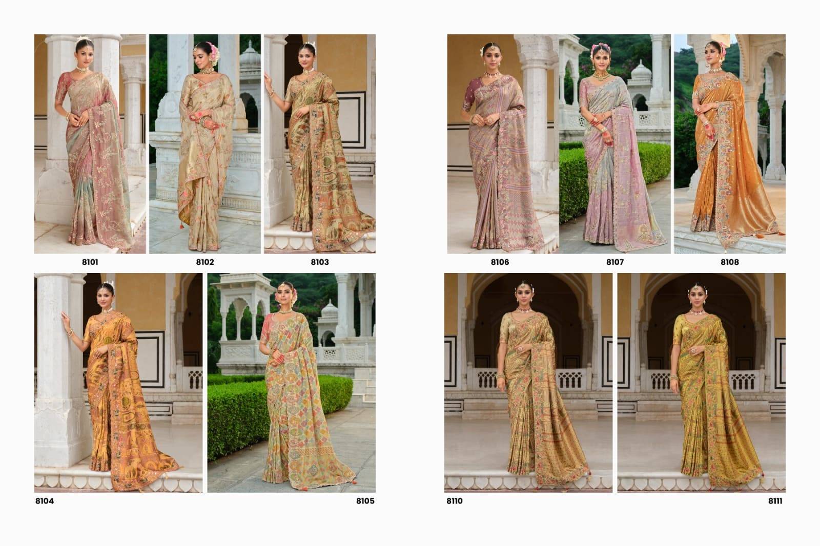Anaara-8100 Series By Tathastu 8101 to 8111 Series Indian Traditional Bridal Wear Collection Beautiful Stylish Fancy Colorful Party Wear & Occasional Wear Silk Sarees At Wholesale Price